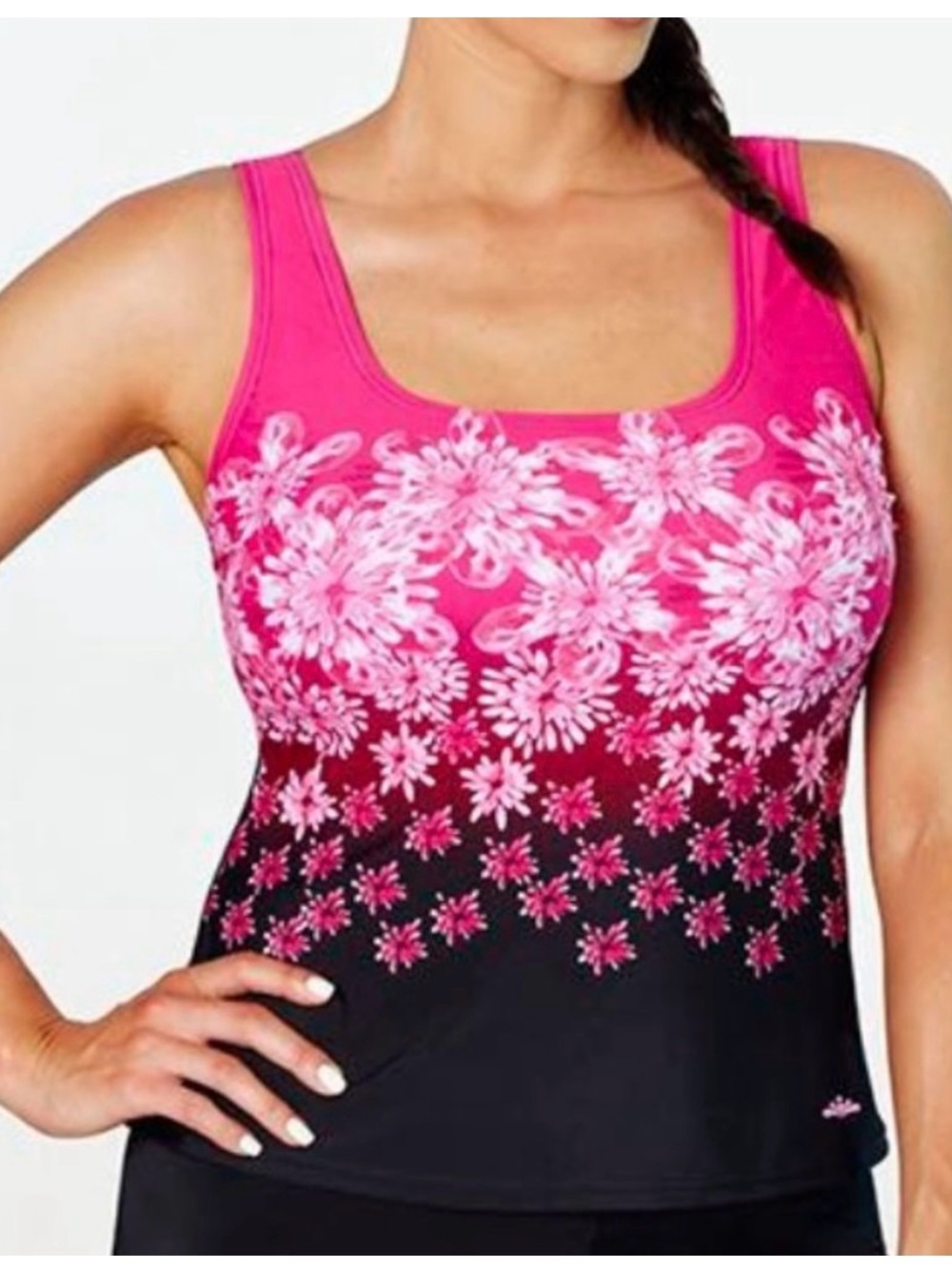 New Classic Tankini Top Swimsuits For All Sporty Tank Style size 12